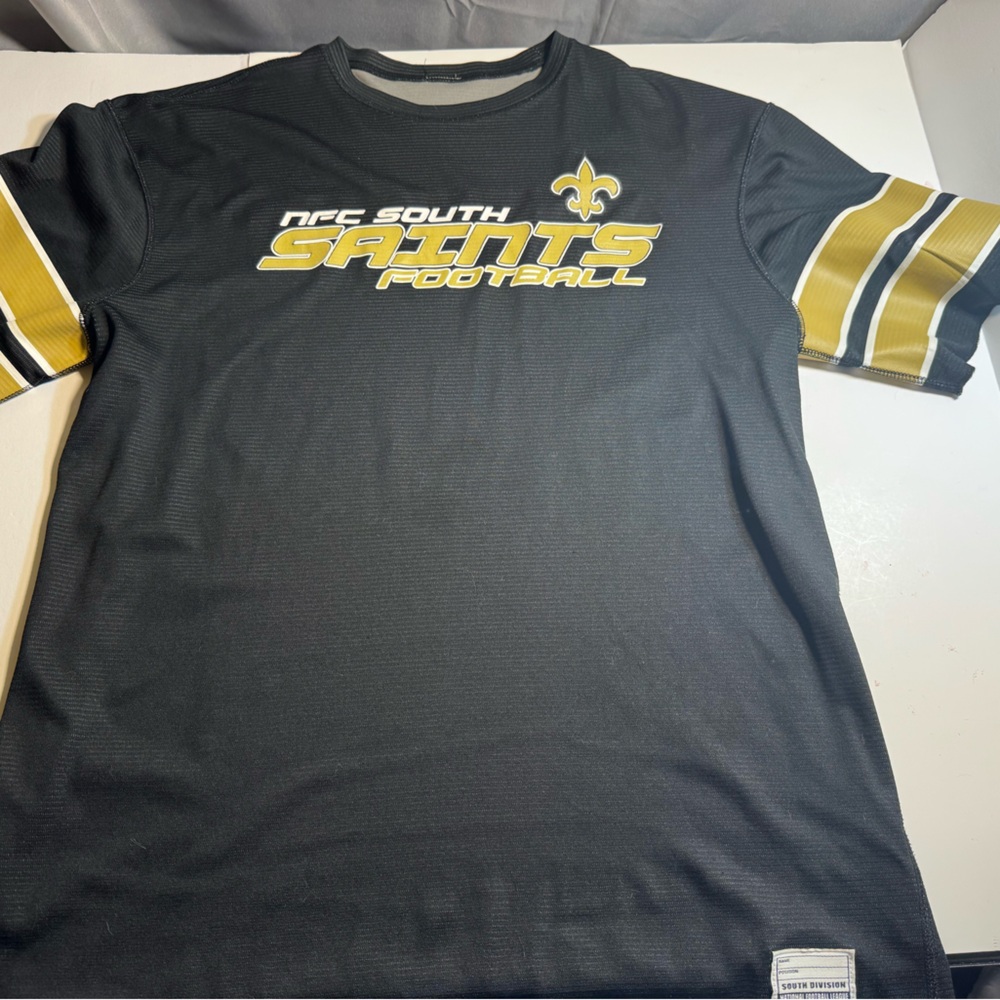 NFL Team Apparel New Orleans Saints‎ Reversible Shirt Black Grey Mens Small NFL